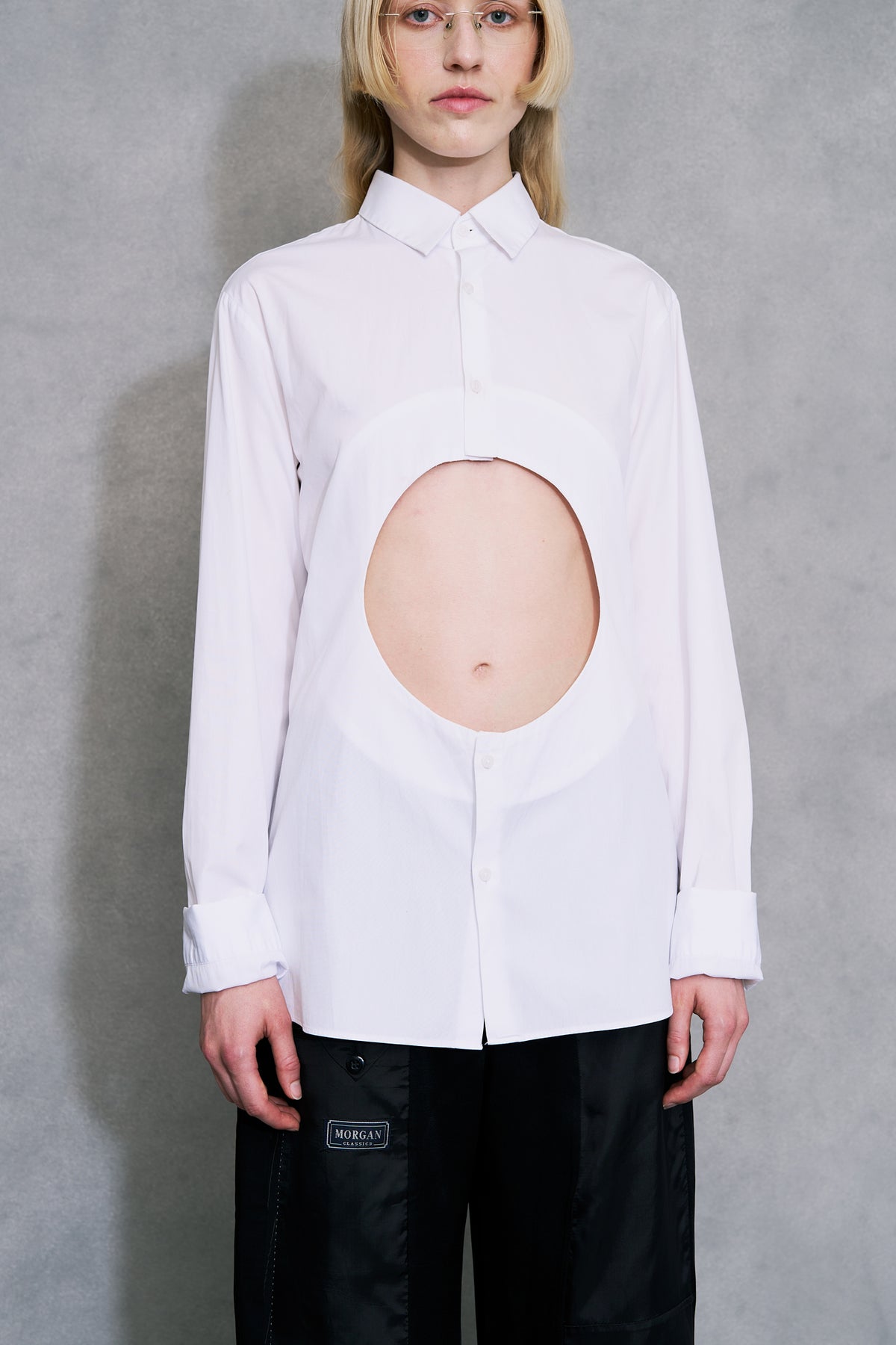 Circle Cut-Out Shirt