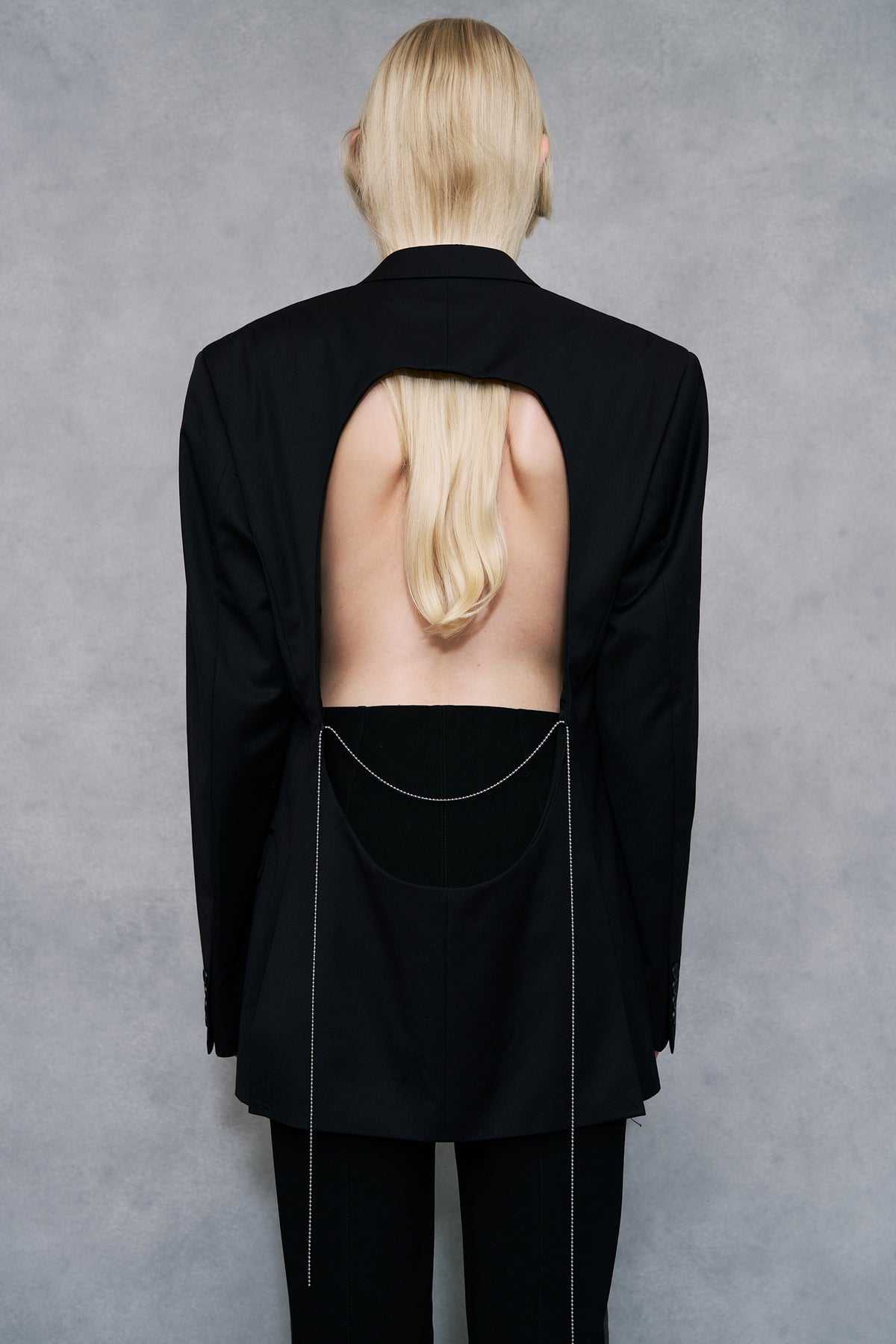 Blazer With Open Back