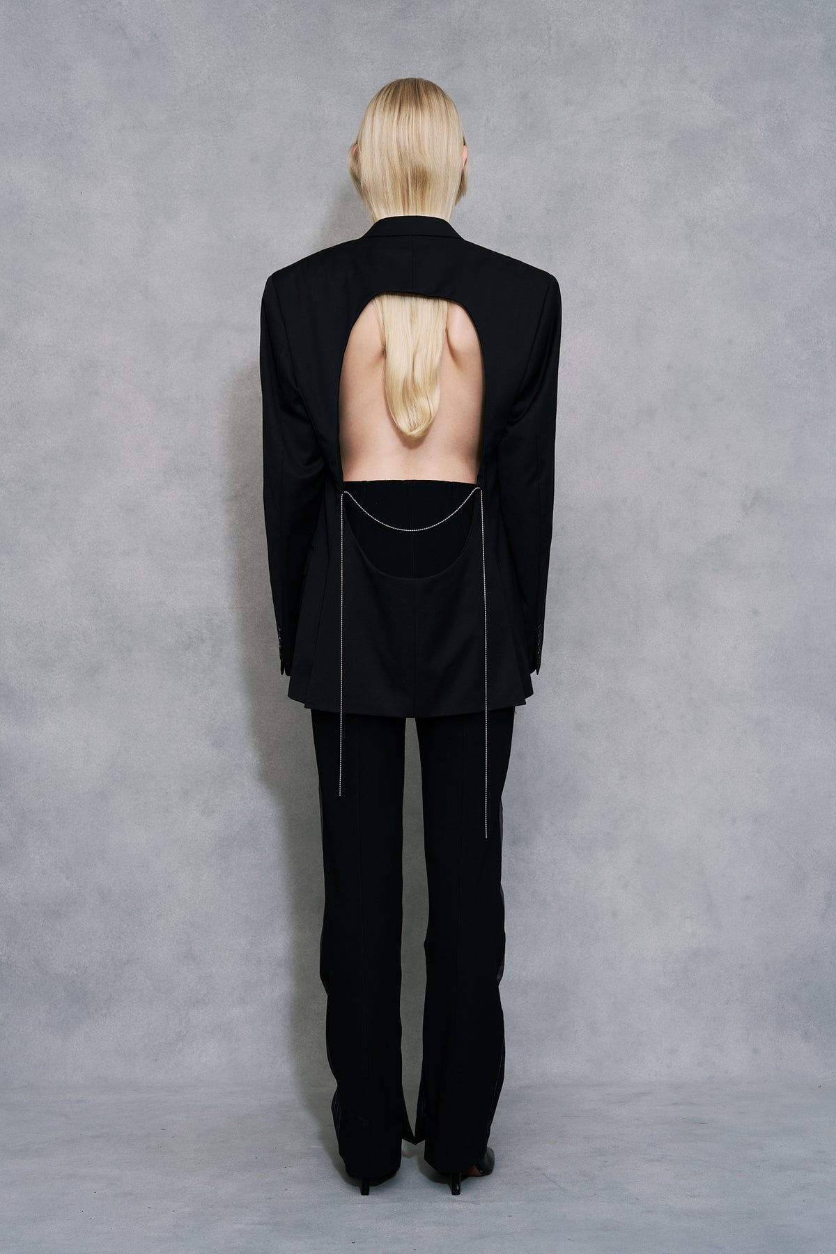 Blazer With Open Back