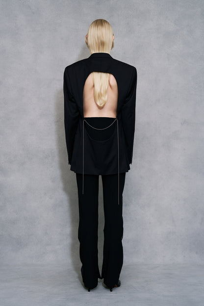 Blazer With Open Back